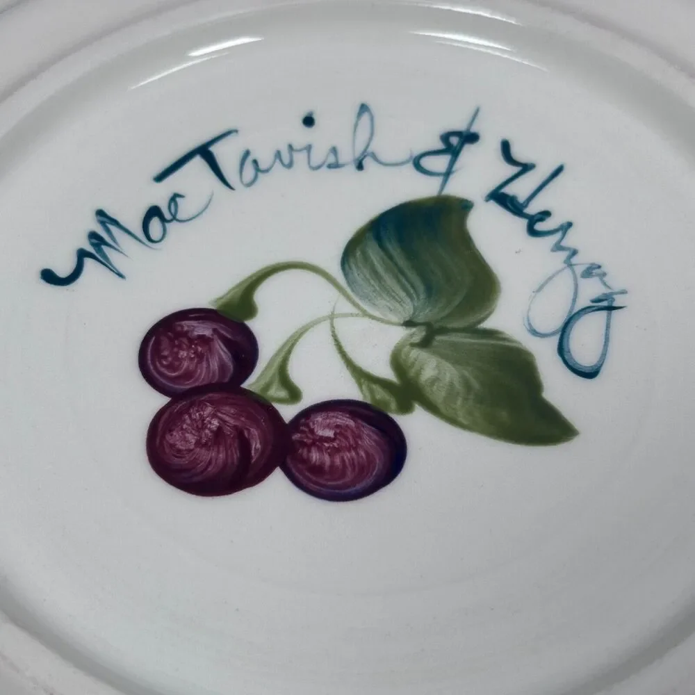Vintage MacTavish & Herzog Pottery Dinner Plates Floral Lot of 6 Studio Art Rare
